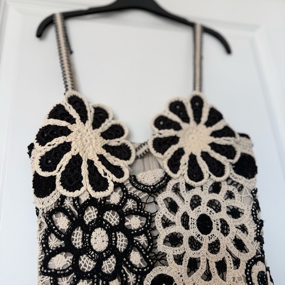 EUC PatBO Coral Crochet Mini Dress $895 - Picture 9 of 10